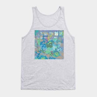 Underground Tunnels mixed media, photography, digital, fabric, paint Tank Top